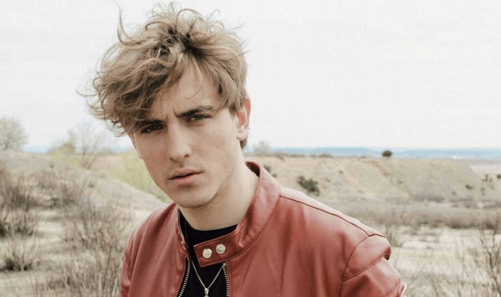 red leather jacket, standing